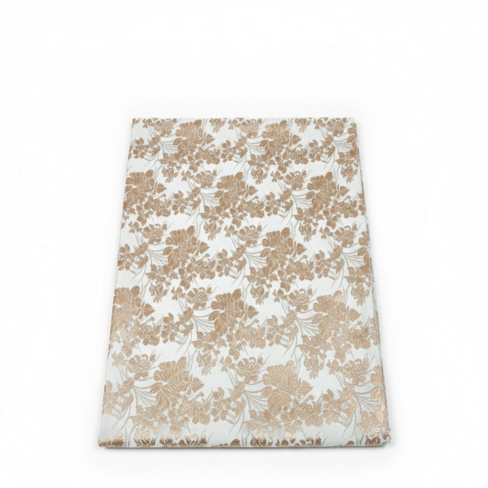 Quality Brown Floral Damask Designer Fabric